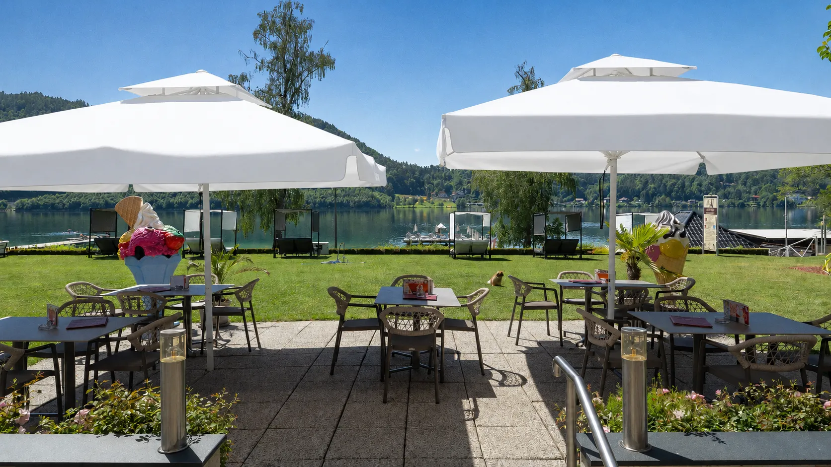 Seeterrasse Cafe-Restaurant Hotel Orchidee am Klopeiner See