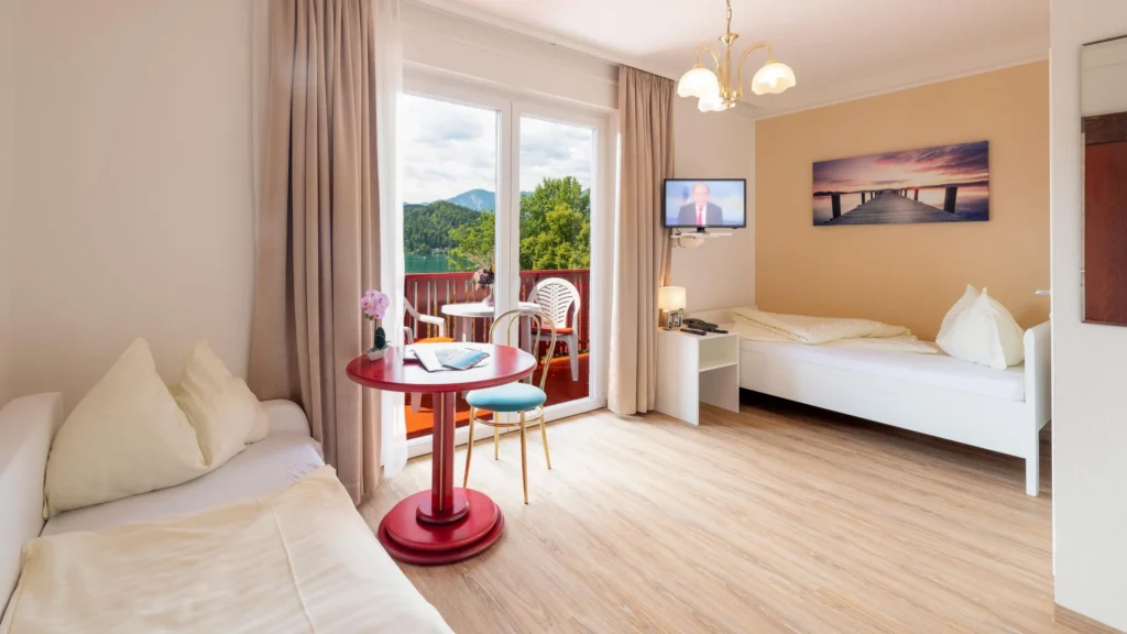 Einzelzimmer im barrierefreien Strandhotel Orchidee am Klopeiner See Kärnten
