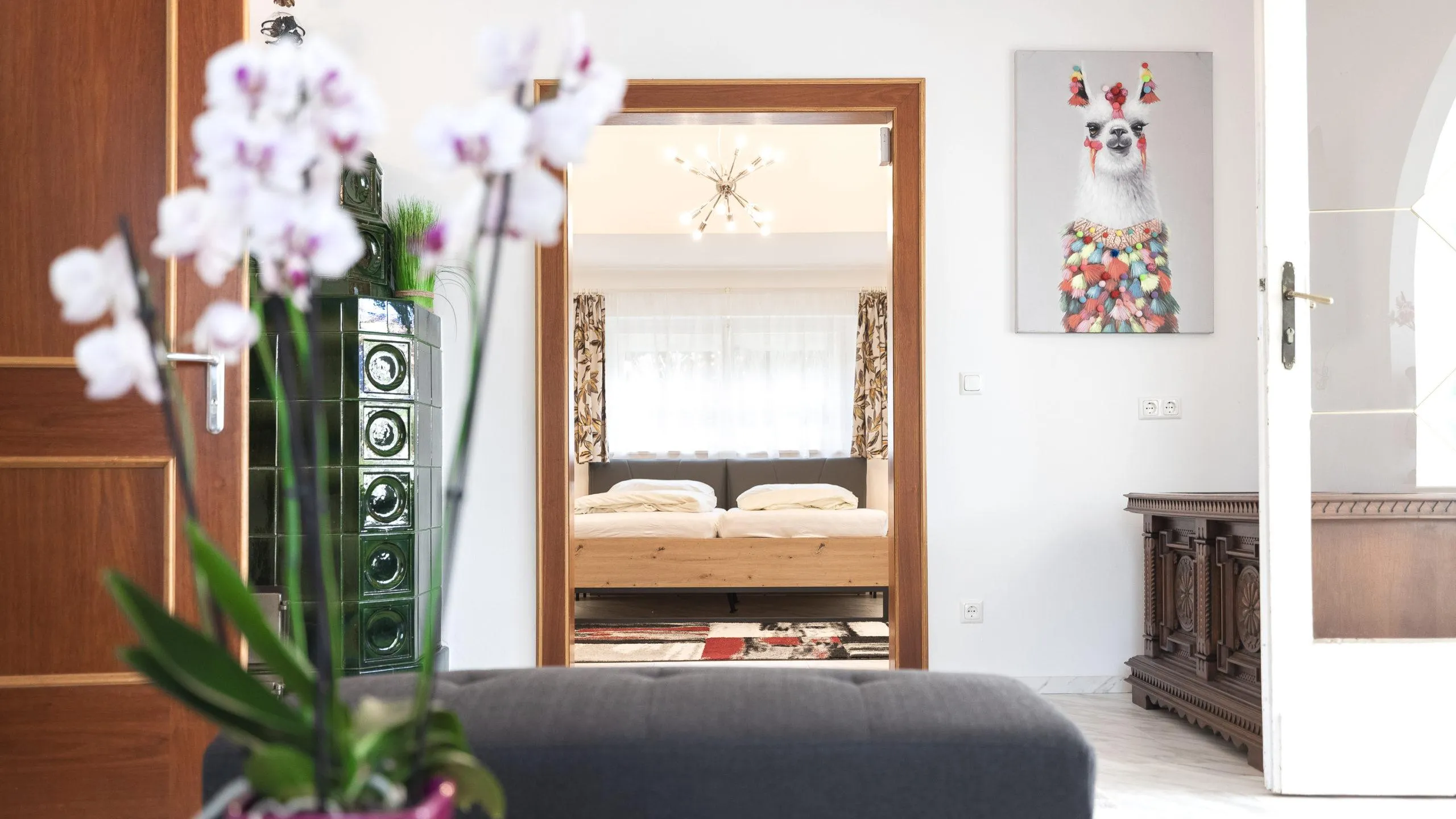 Barrierefreie Ferienwohnung Parkvilla des Strandhotel Orchidee am Klopeiner See Kärnten.