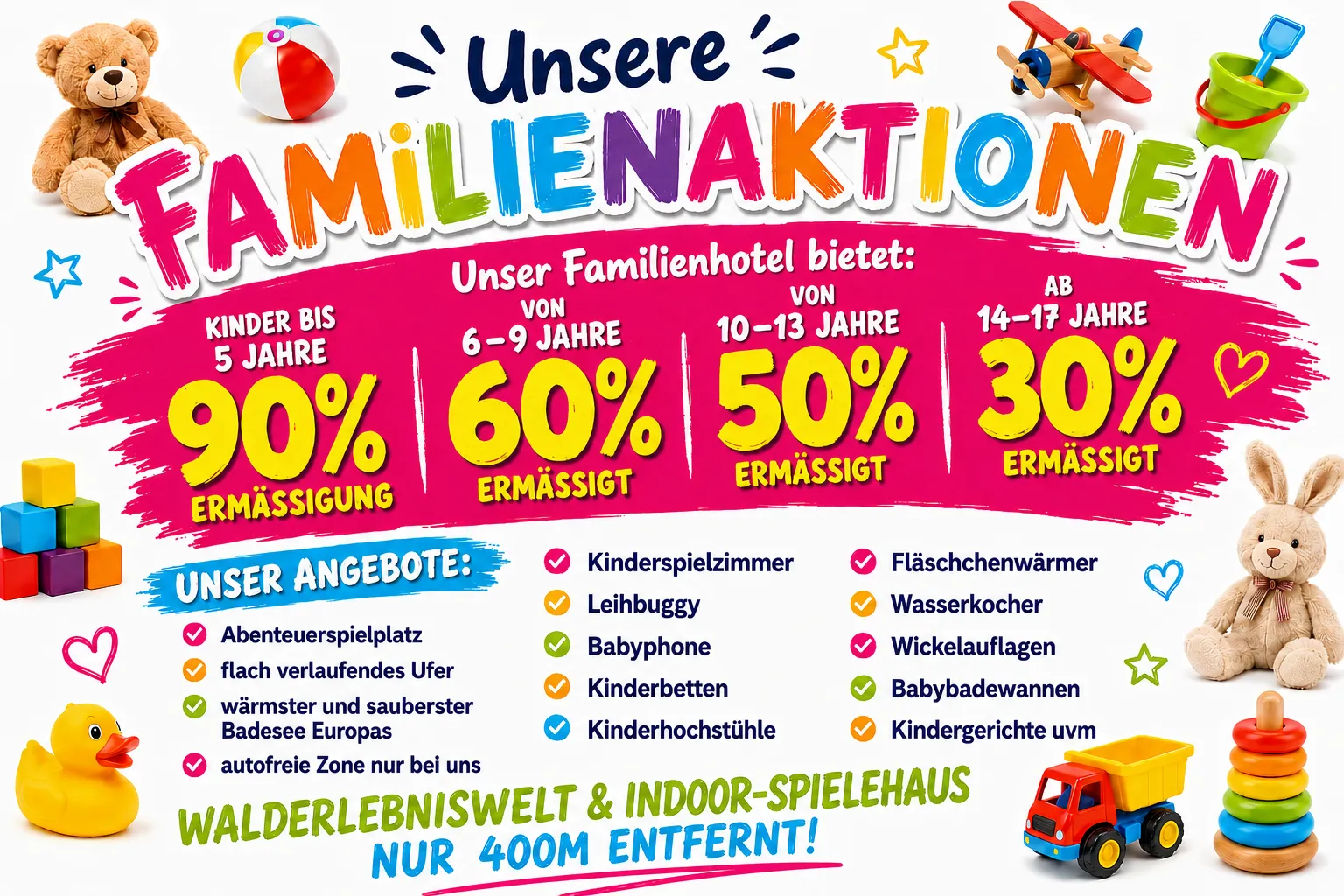 Familienaktionen Strandhotel Orchidee