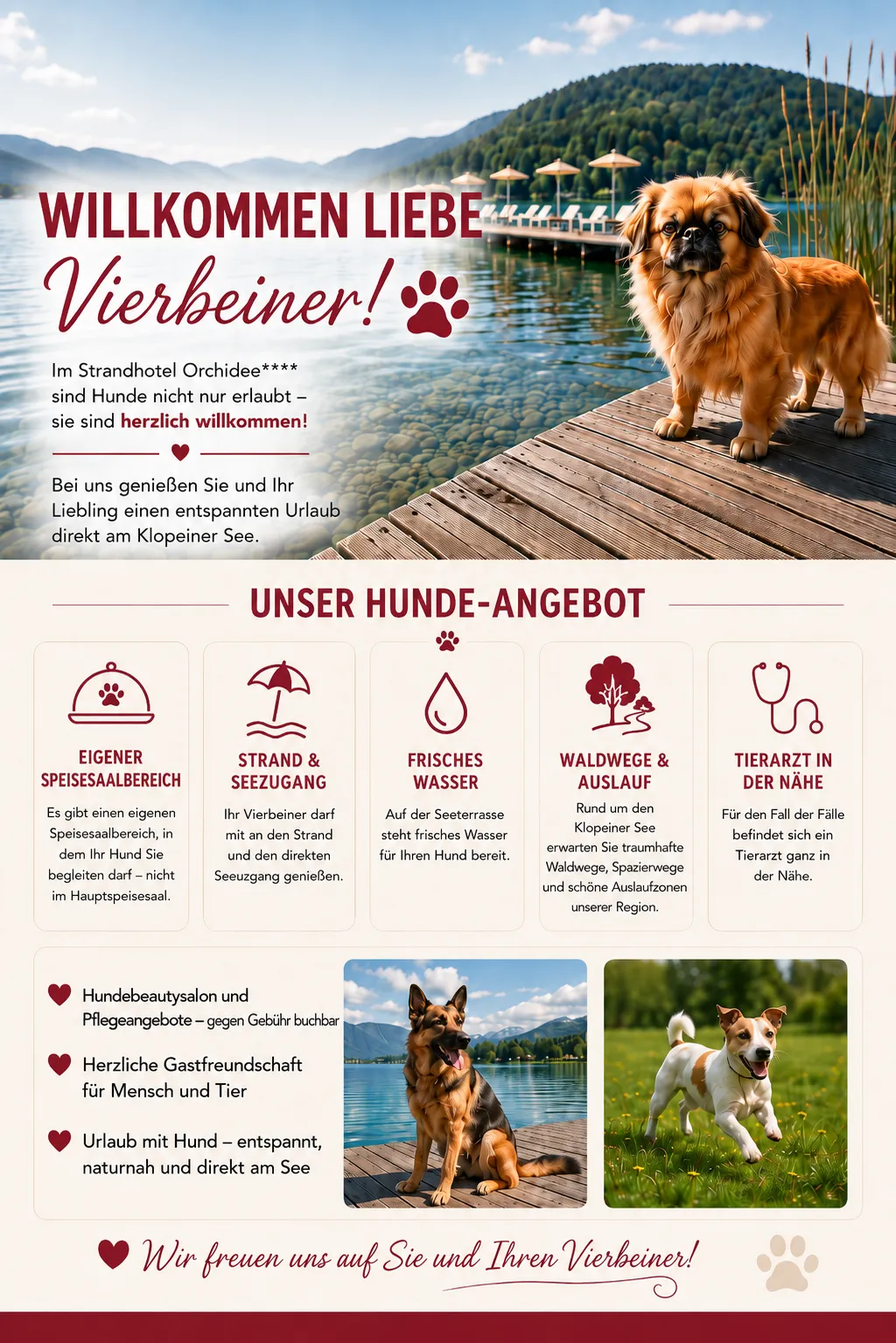 Hunde willkommen Hotel Orchidee