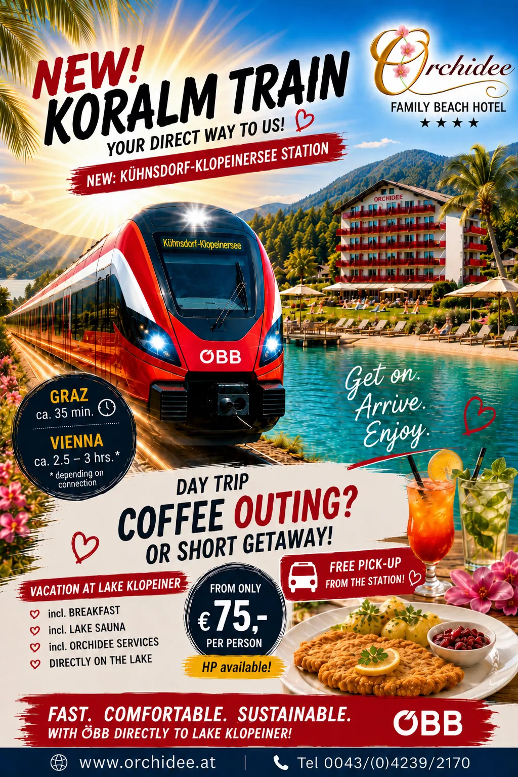 Koralmt Train to Hotel Orchidee