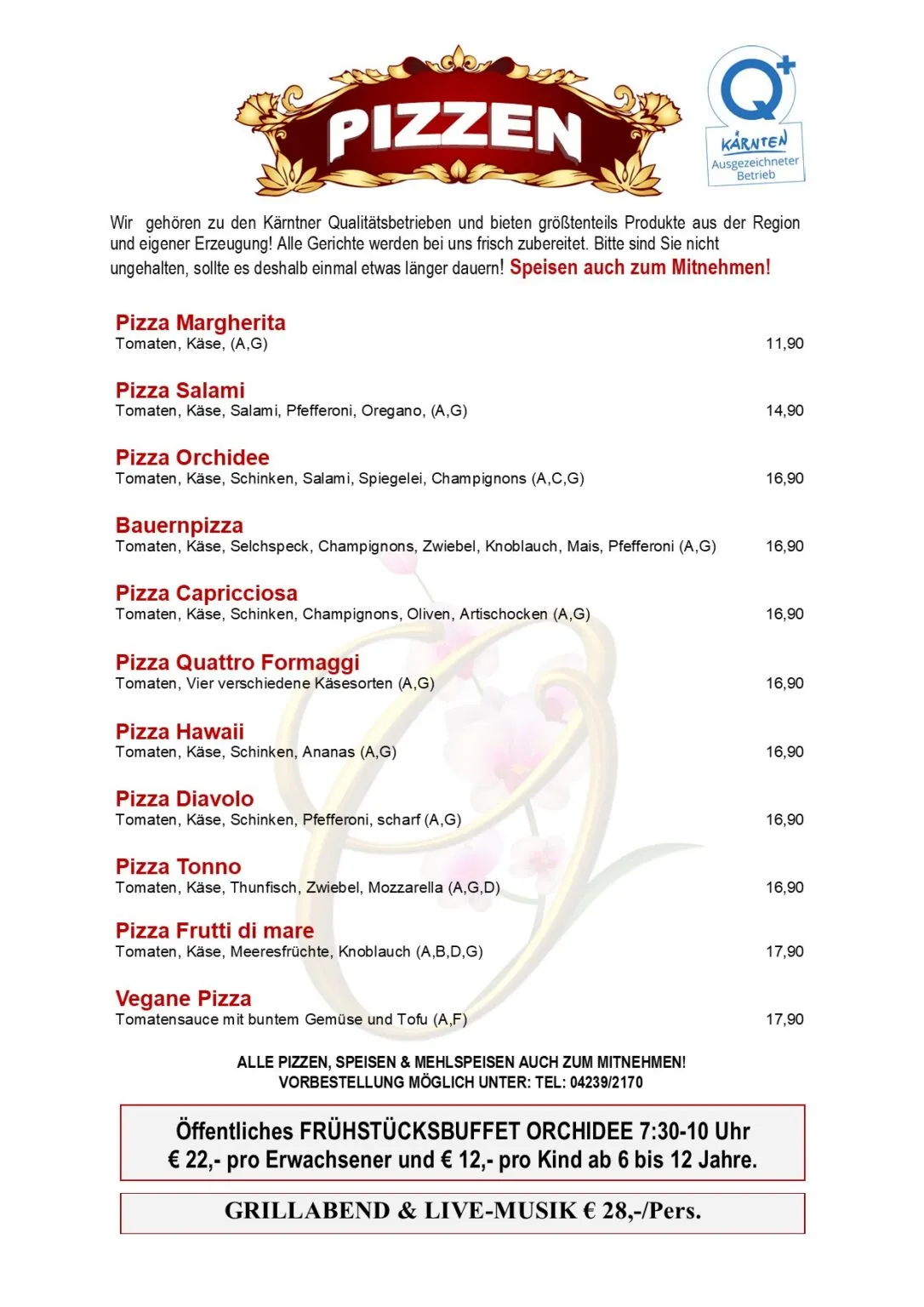 Pizzen Hotel Orchidee