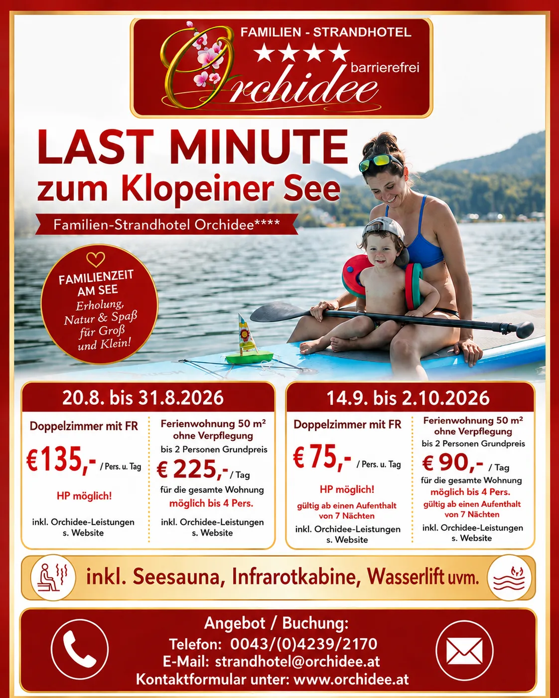 Last Minute Angebote Klopeiner See Hotel Orchidee