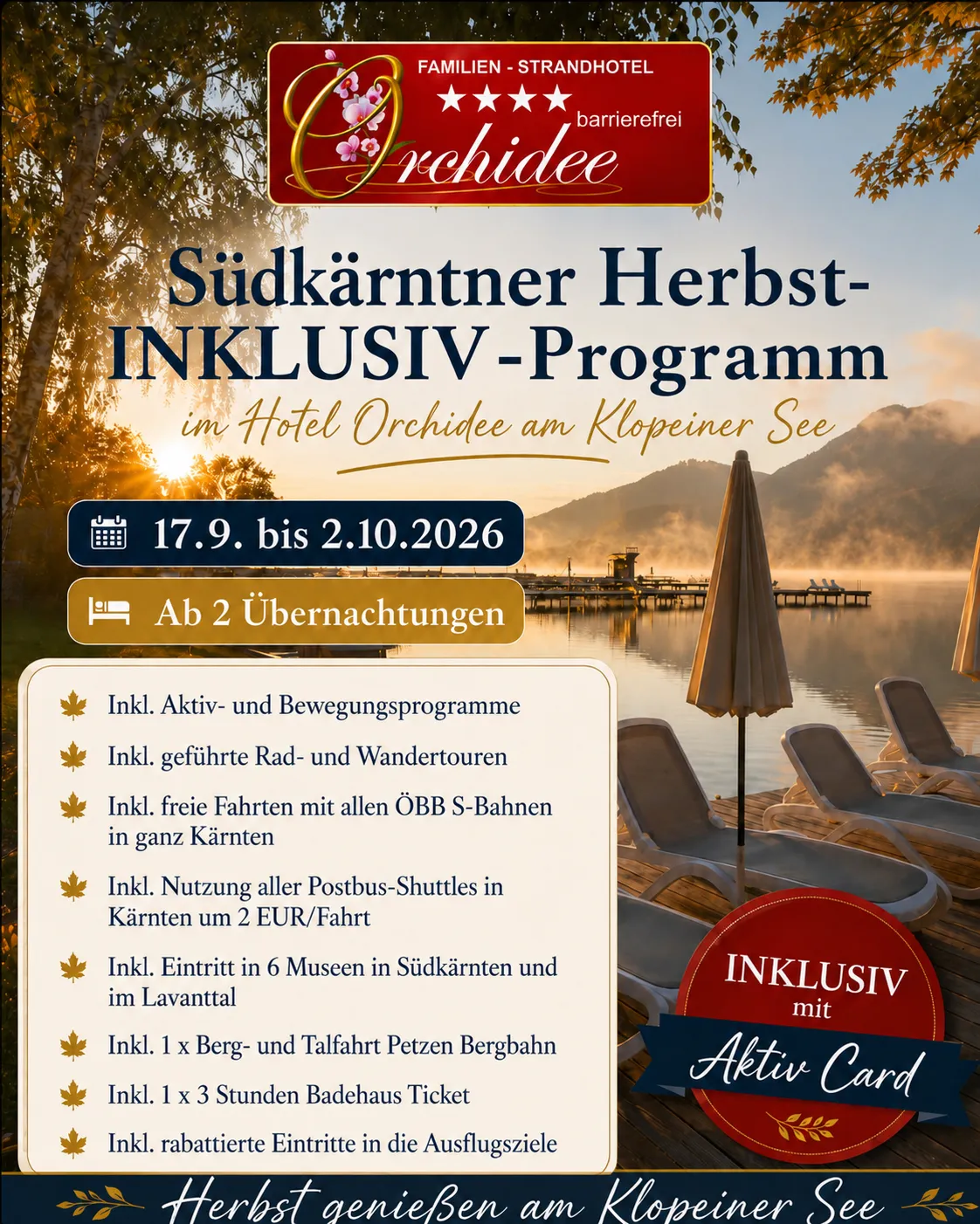 Südkärntner Herbst Klopeiner See