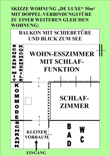 Skizze Wohnung De Luxe im Hotel Skizze Wohnung De Luxe im Hotel