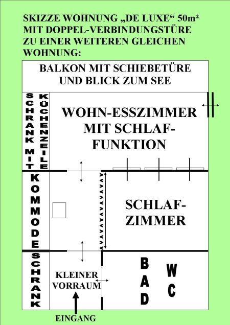 Skizze Wohnung De Luxe im Hotel